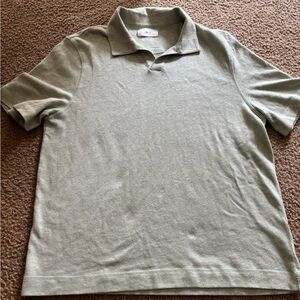 Mr Porter Polo Shirt Linen Sage Green Mr P - Large